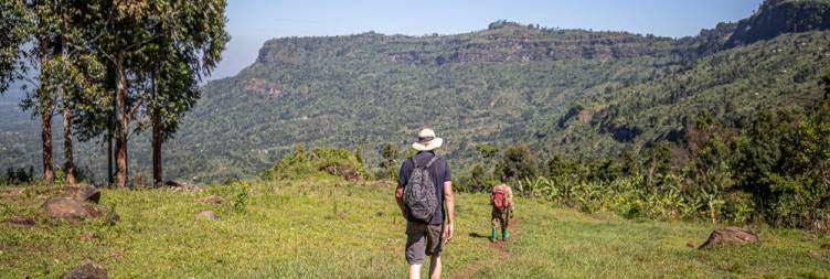 Climbing from Mude Camp to Wagagai Peak
