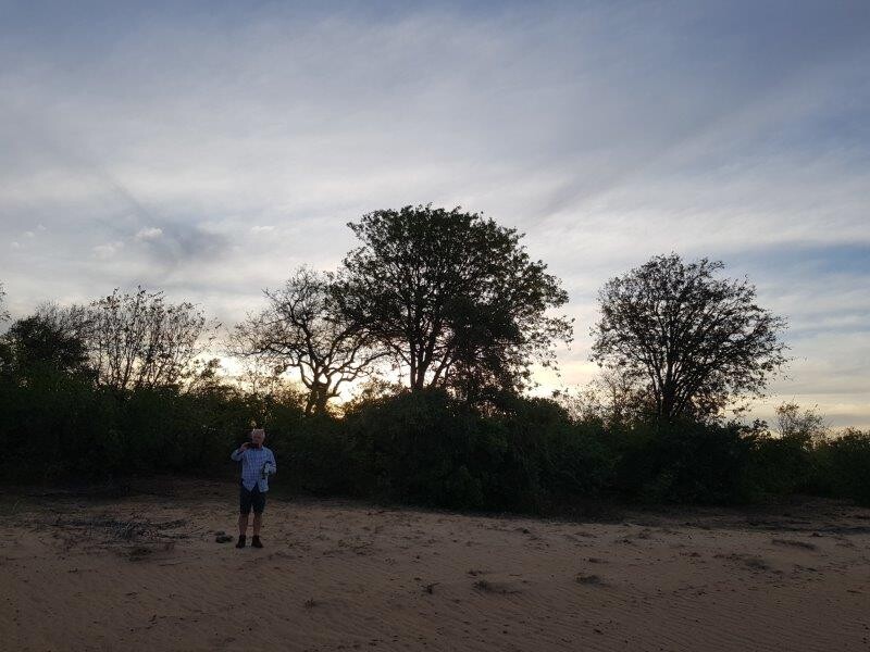 Sunset at the riverbank.