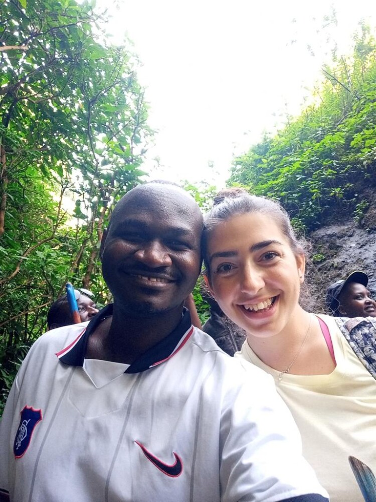 on top of hill climbing to the first water fall