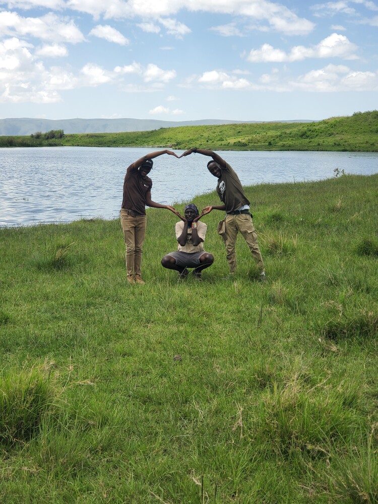 Tour guides (Livingston and Godlove) and photographer (Chizooh)