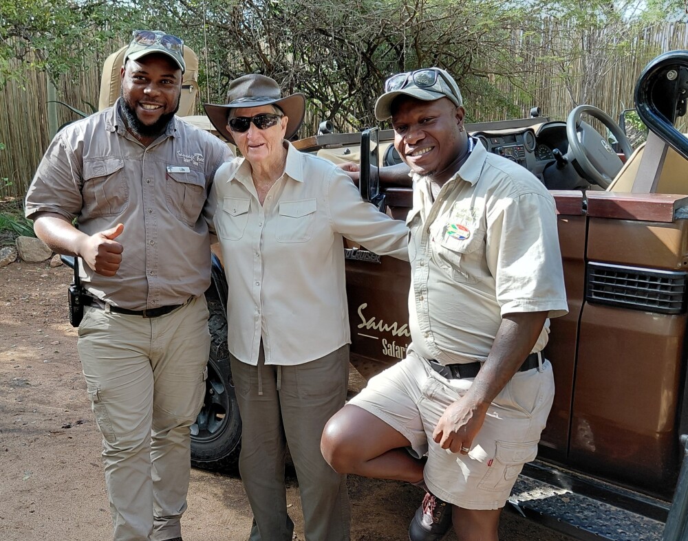My tracker and driver guide at sausage tree safari camp