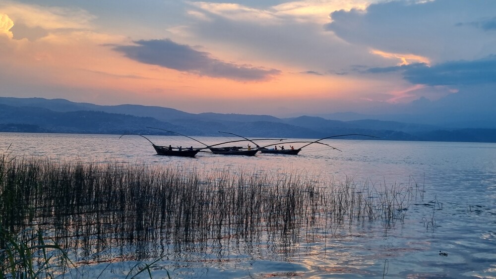 Fishing boat on Lake Kivu